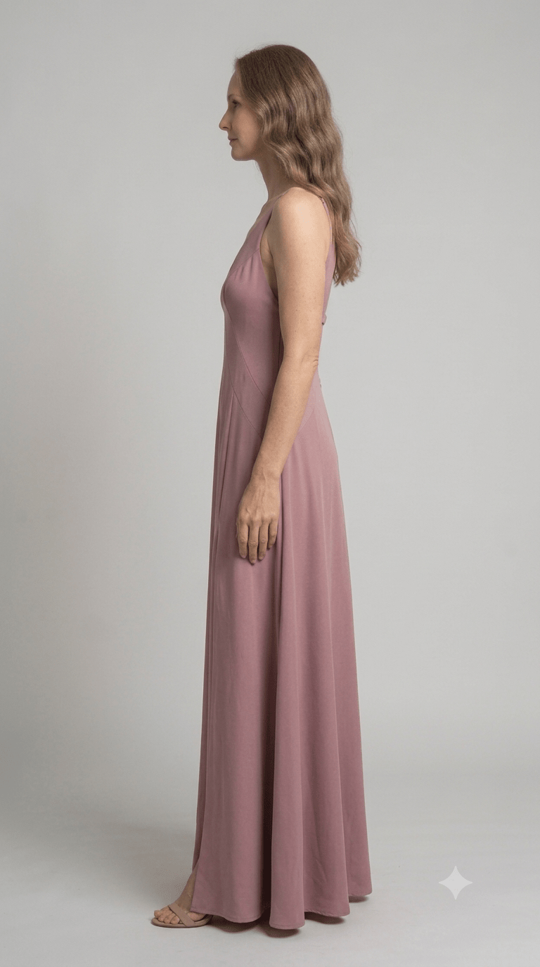 Abito Silence rosa effetto raso - Malerba Showroom
