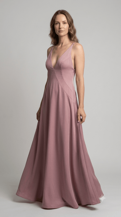 Abito Silence rosa effetto raso - Malerba Showroom