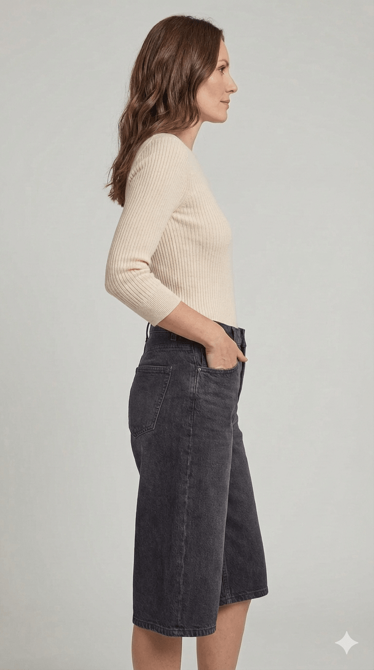 Bermuda Lungo Le Streghe Nero - Malerba Showroom