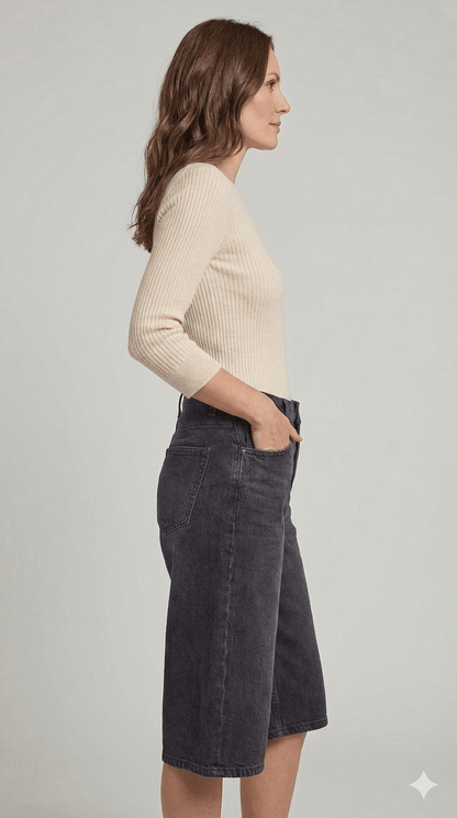 Bermuda Lungo Le Streghe Nero - Malerba Showroom