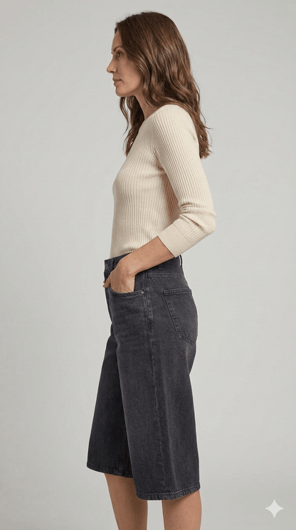 Bermuda Lungo Le Streghe Nero - Malerba Showroom