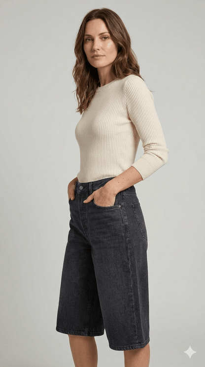 Bermuda Lungo Le Streghe Nero - Malerba Showroom