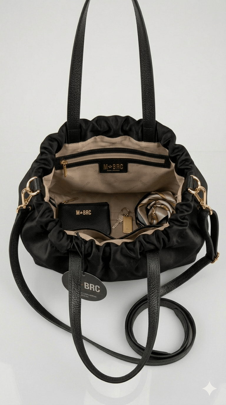 Borsa in pelle MBRC linea satin 2 varianti colore - Malerba Showroom