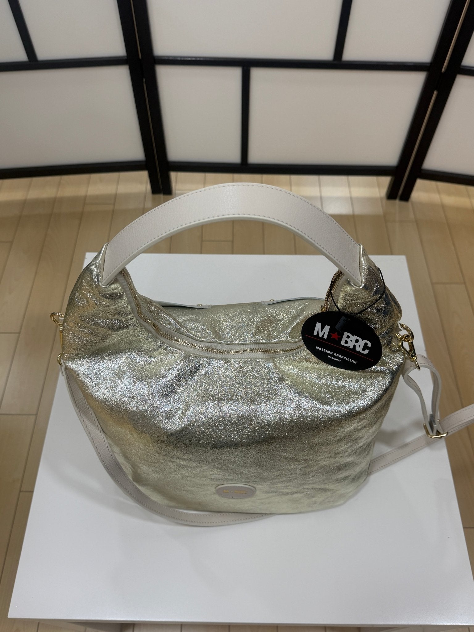 Borsa in Pelle MBRC Platino Lin.Pocket - Malerba Showroom