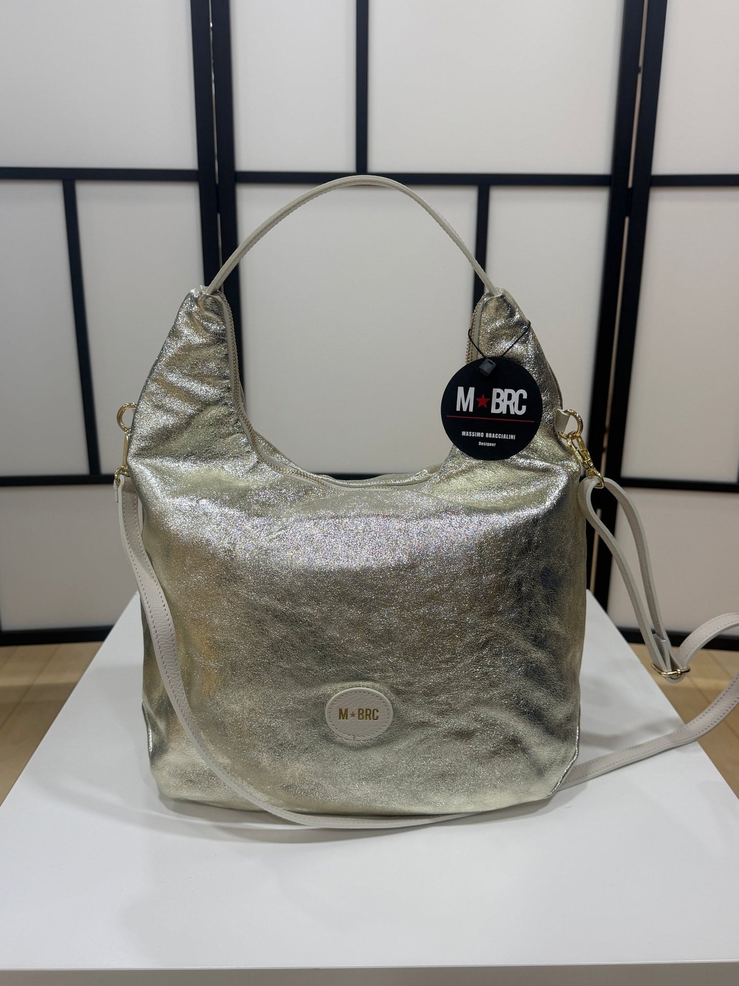 Borsa in Pelle MBRC Platino Lin.Pocket - Malerba Showroom