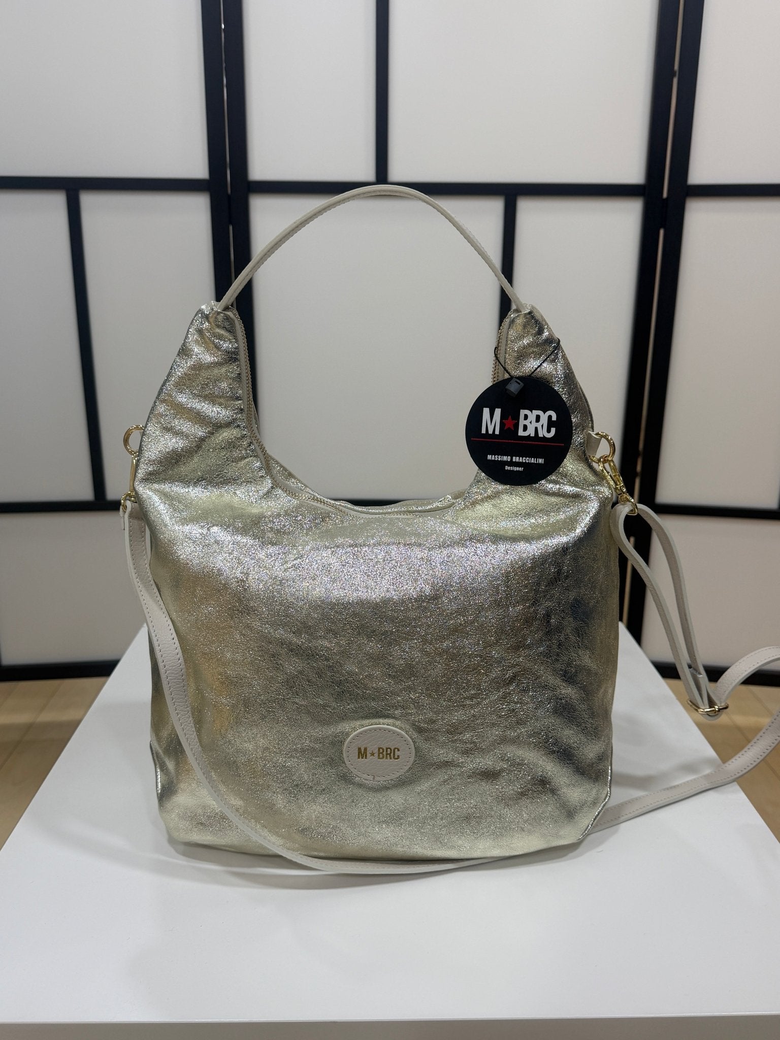 Borsa in Pelle MBRC Platino Lin.Pocket - Malerba Showroom