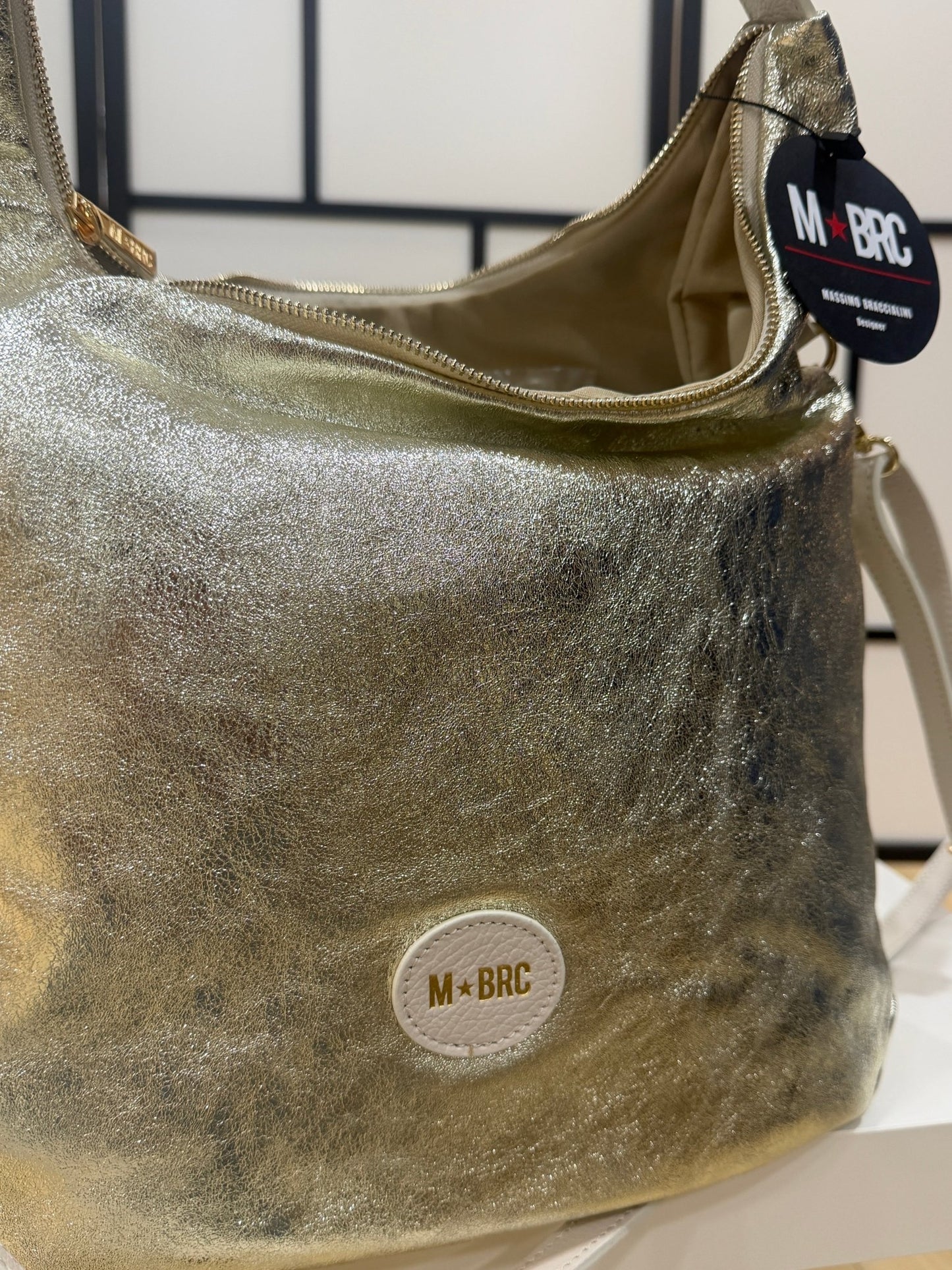 Borsa in Pelle MBRC Platino Lin.Pocket - Malerba Showroom