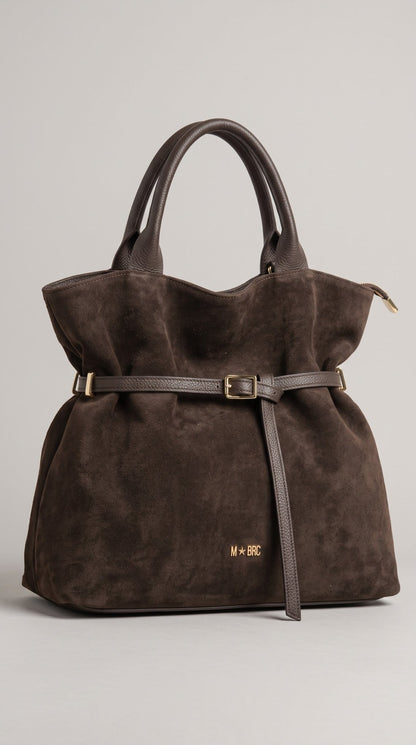 Borsa MBRC in camoscio con dettagli in pelle lin. alexia - Malerba Showroom