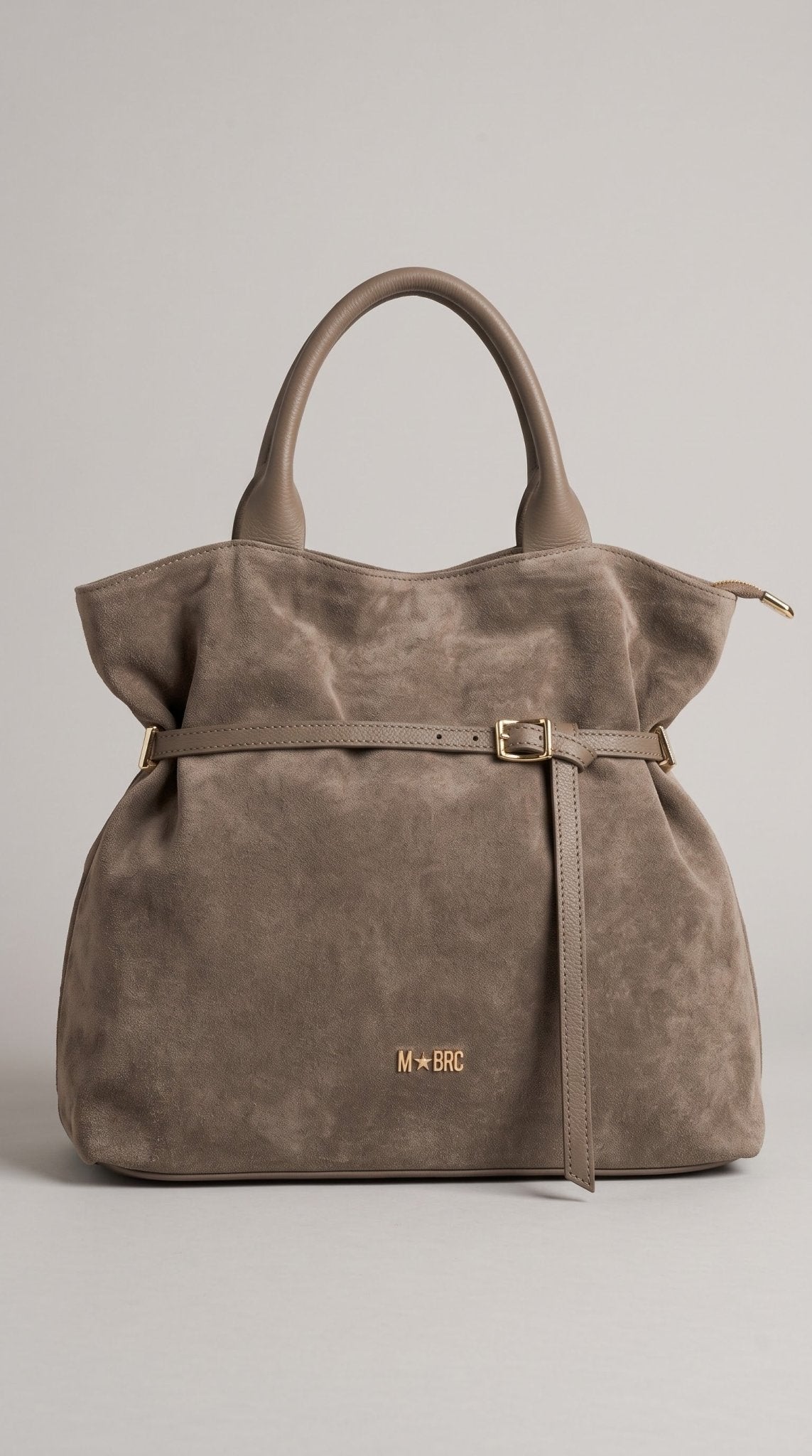 Borsa MBRC in camoscio con dettagli in pelle lin. alexia - Malerba Showroom