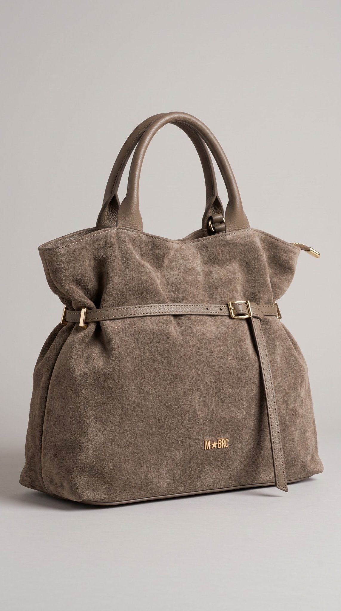 Borsa MBRC in camoscio con dettagli in pelle lin. alexia - Malerba Showroom