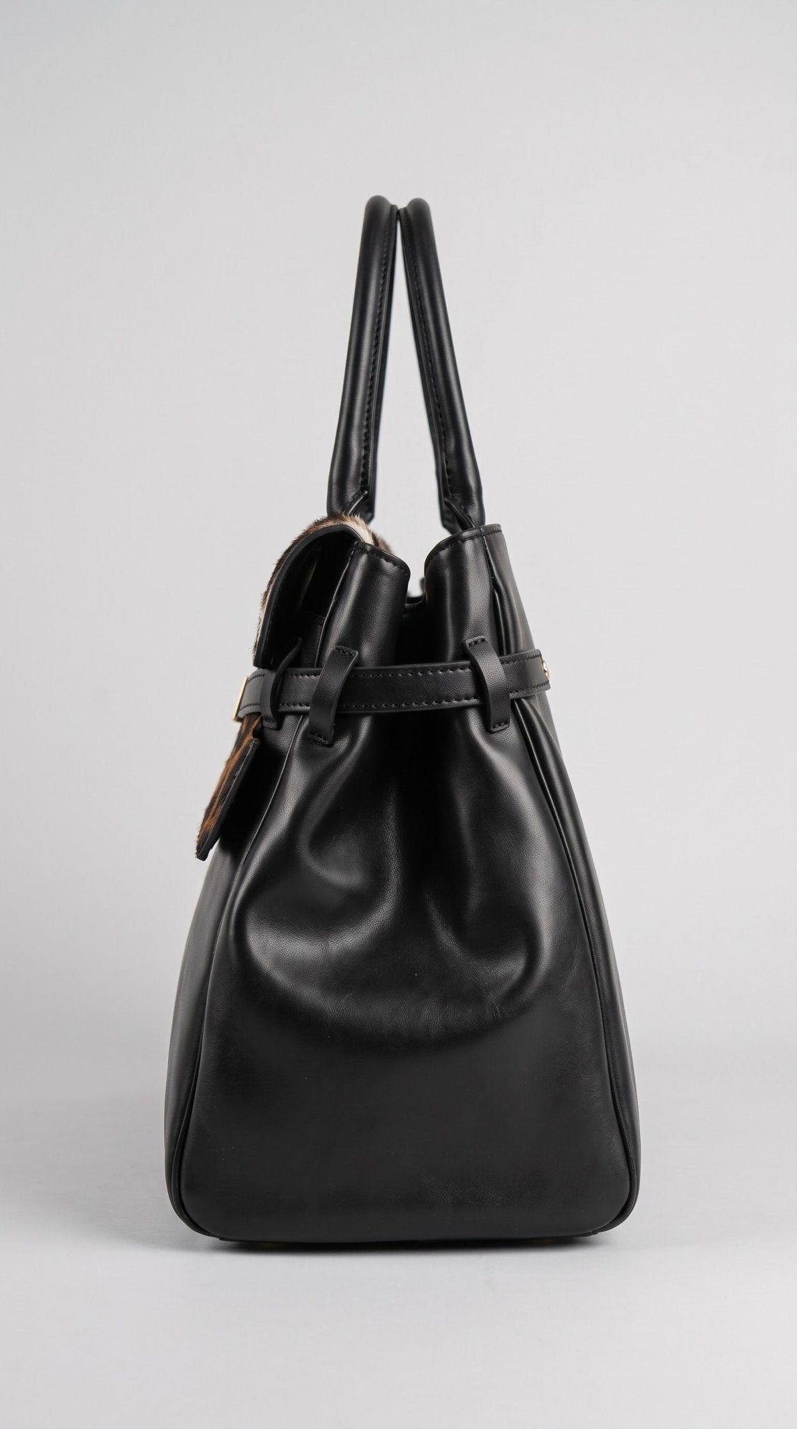 Borsa MBRC in pelle con pattina in cavallino stampato lin. maxim - Malerba Showroom
