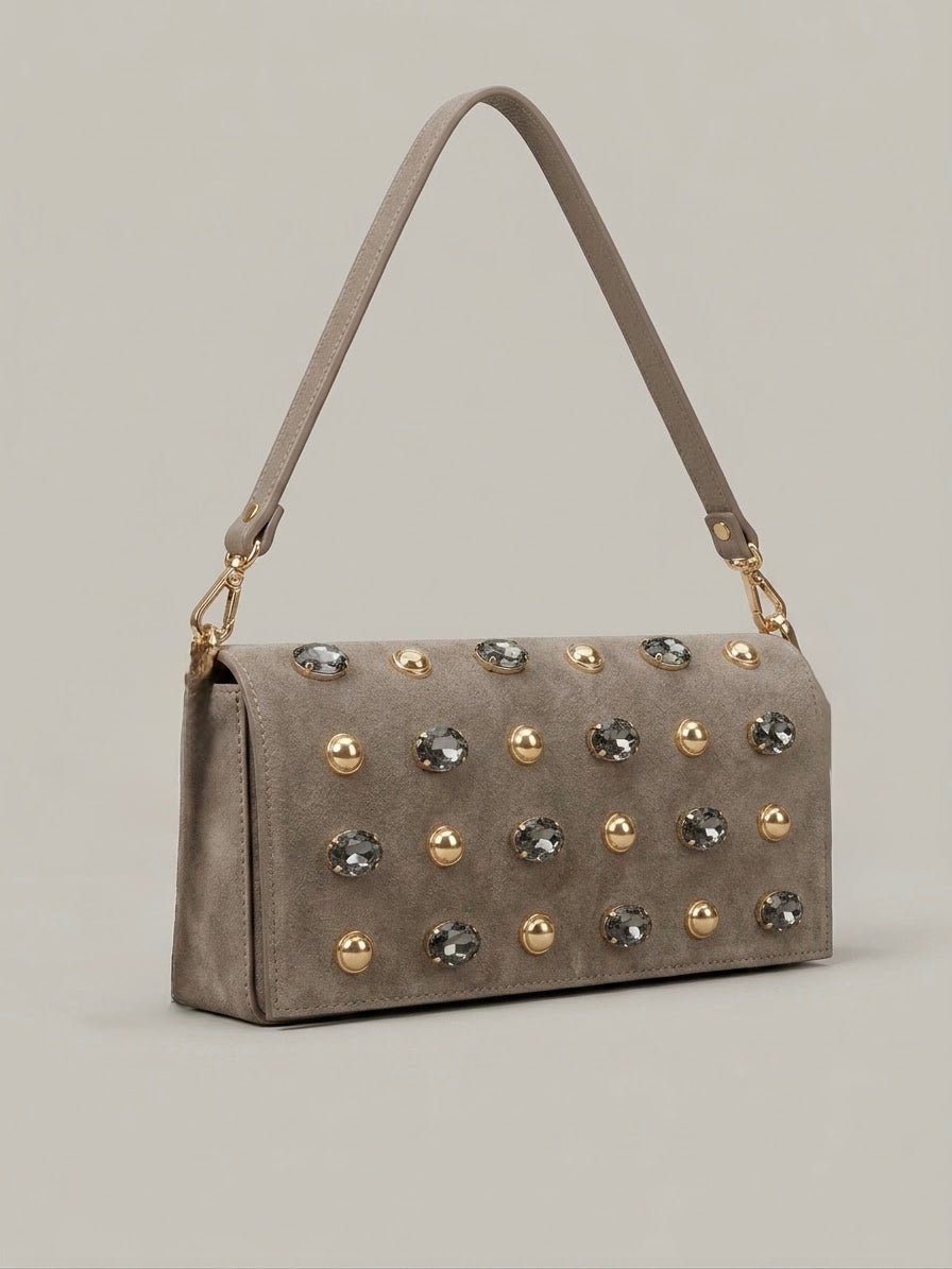 Borsa MBRC in pelle con pietre e doppia tracolla lin. cosmo - Malerba Showroom