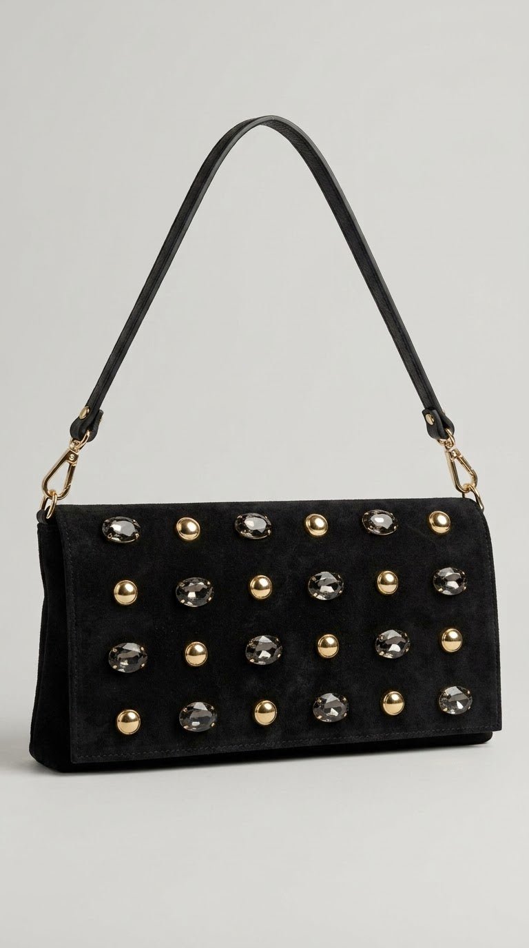 Borsa MBRC in pelle con pietre e doppia tracolla lin. cosmo - Malerba Showroom