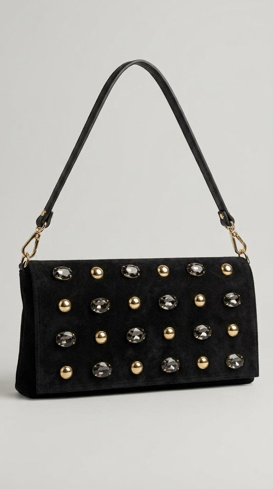 Borsa MBRC in pelle con pietre e doppia tracolla lin. cosmo - Malerba Showroom