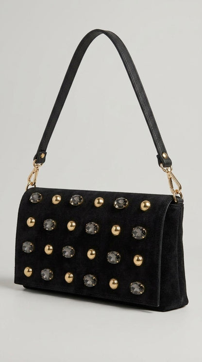 Borsa MBRC in pelle con pietre e doppia tracolla lin. cosmo - Malerba Showroom