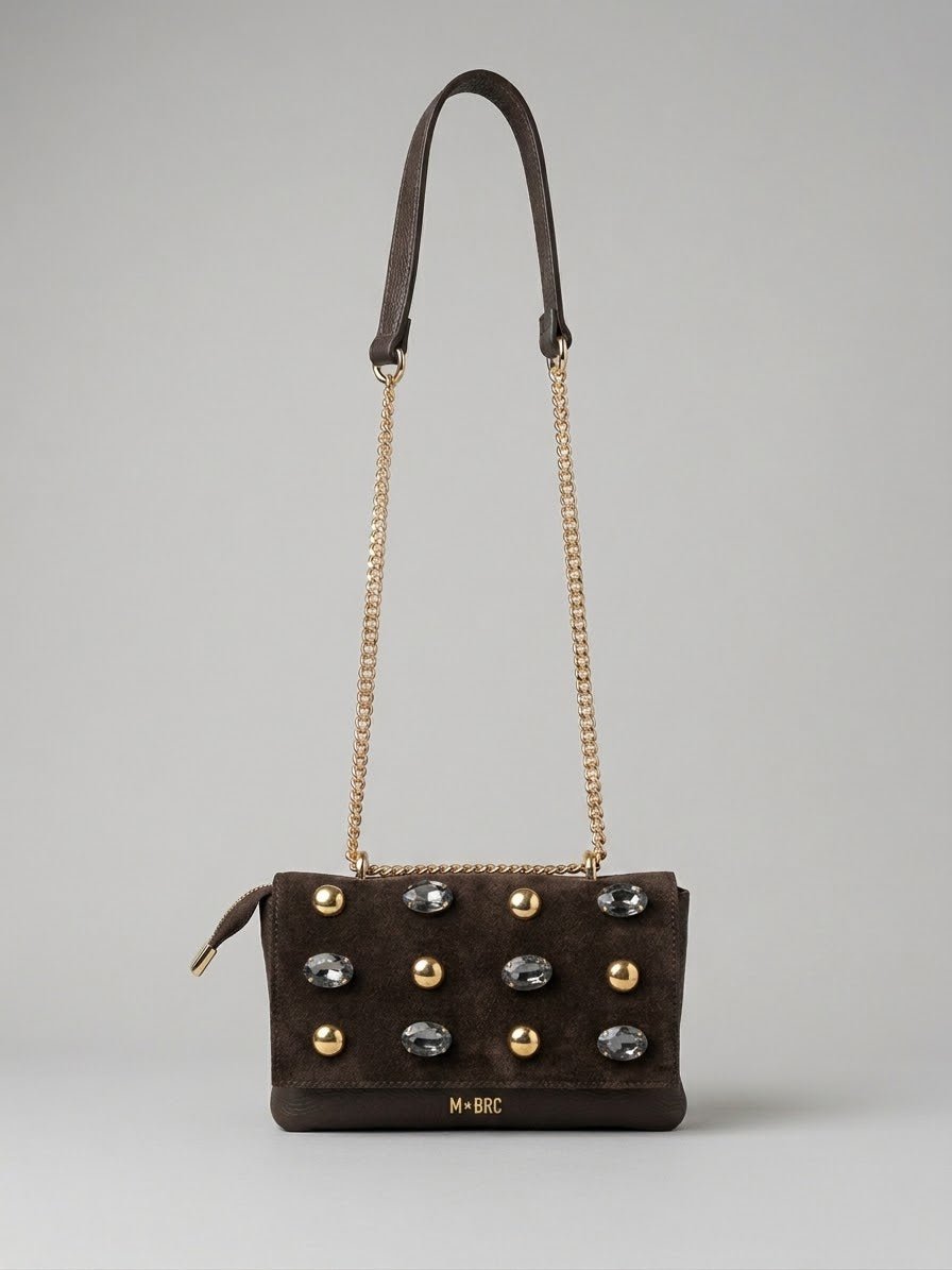 Borsa MBRC in pelle con pietre linea cosmo - Malerba Showroom