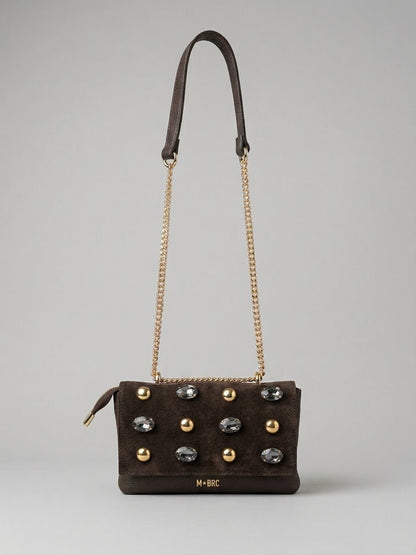 Borsa MBRC in pelle con pietre linea cosmo - Malerba Showroom