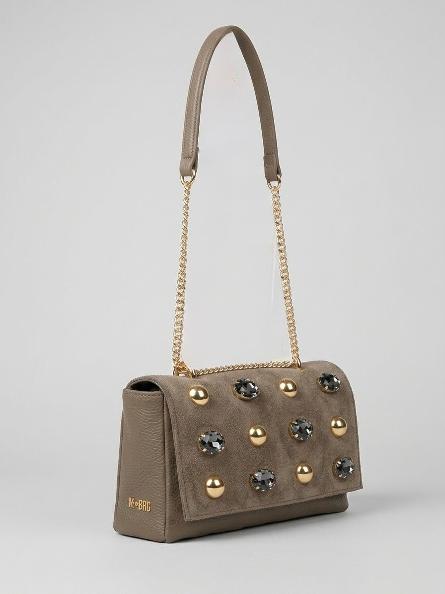 Borsa MBRC in pelle con pietre linea cosmo - Malerba Showroom