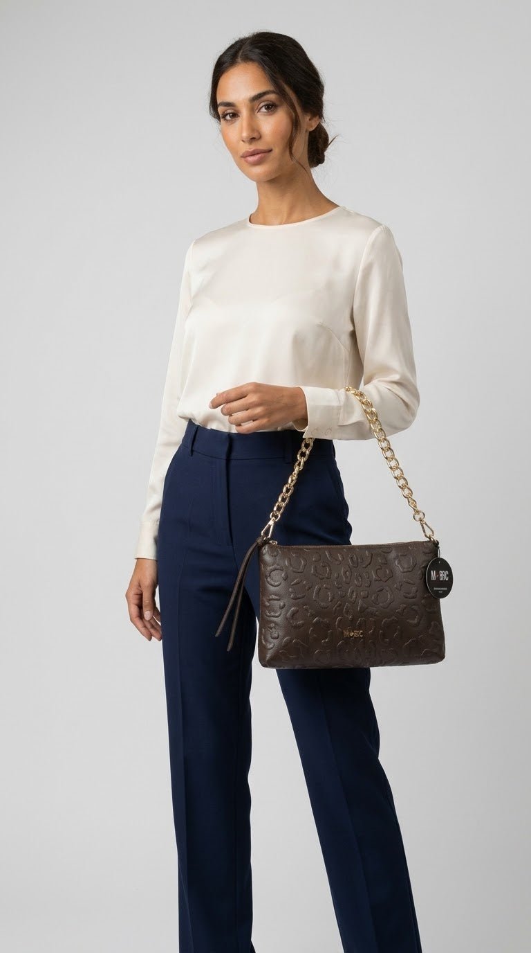 Borsa MBRC in pelle effetto animalier linea print - Malerba Showroom