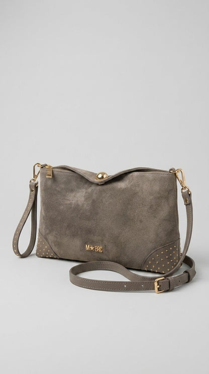 Borsa MBRC in pelle/camoscio linea chiodi - Malerba Showroom