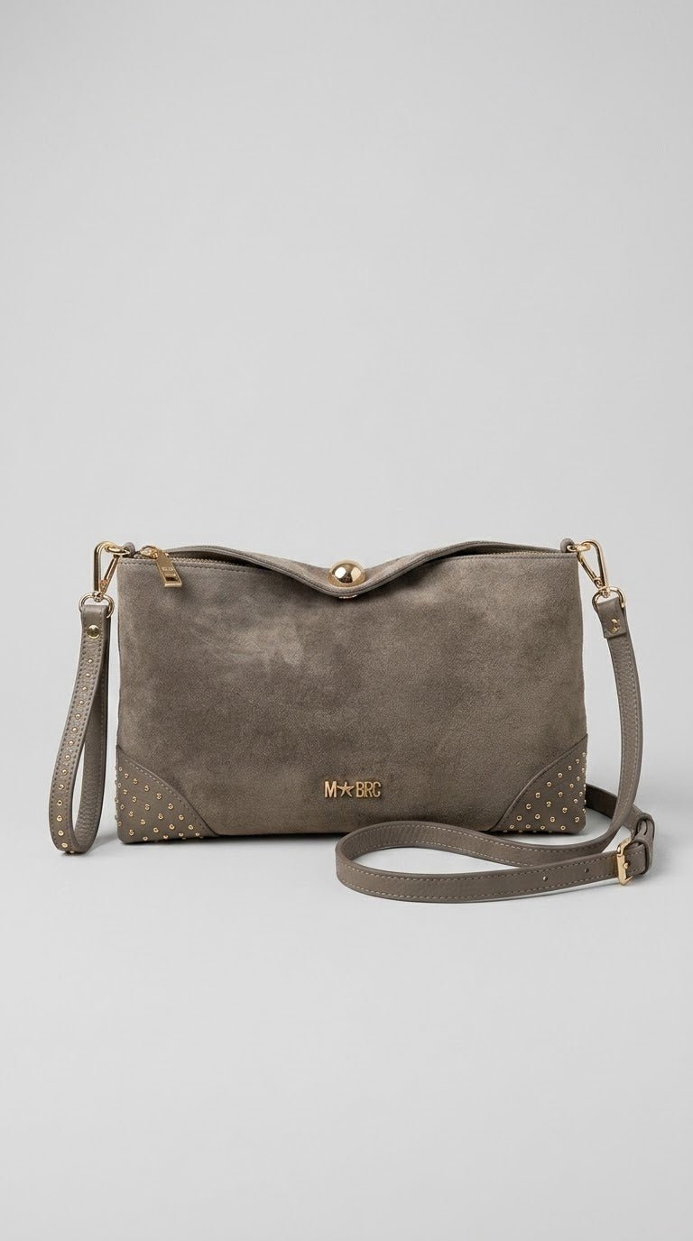 Borsa MBRC in pelle/camoscio linea chiodi - Malerba Showroom