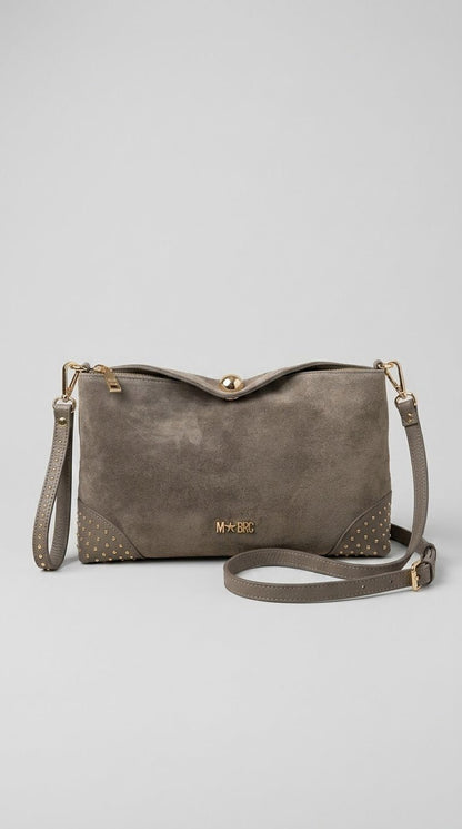 Borsa MBRC in pelle/camoscio linea chiodi - Malerba Showroom