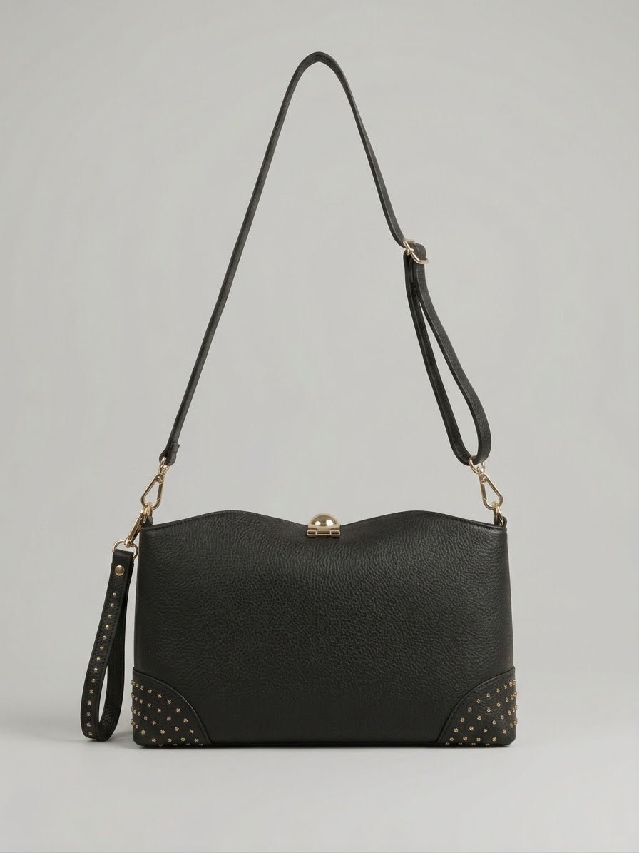 Borsa MBRC in pelle/camoscio linea chiodi - Malerba Showroom