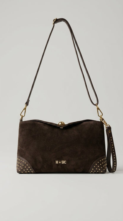 Borsa MBRC in pelle/camoscio linea chiodi - Malerba Showroom