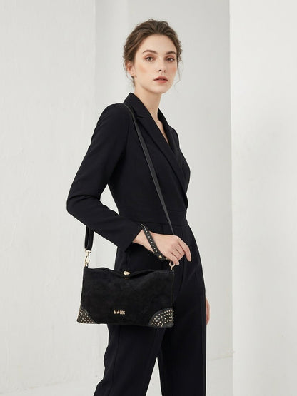 Borsa MBRC in pelle/camoscio linea chiodi - Malerba Showroom