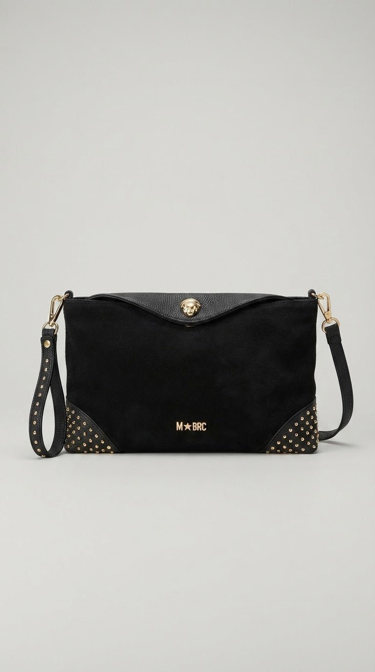 Borsa MBRC in pelle/camoscio linea chiodi - Malerba Showroom