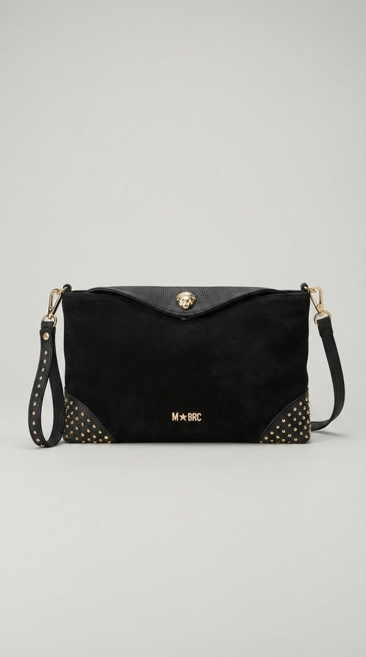 Borsa MBRC in pelle/camoscio linea chiodi - Malerba Showroom