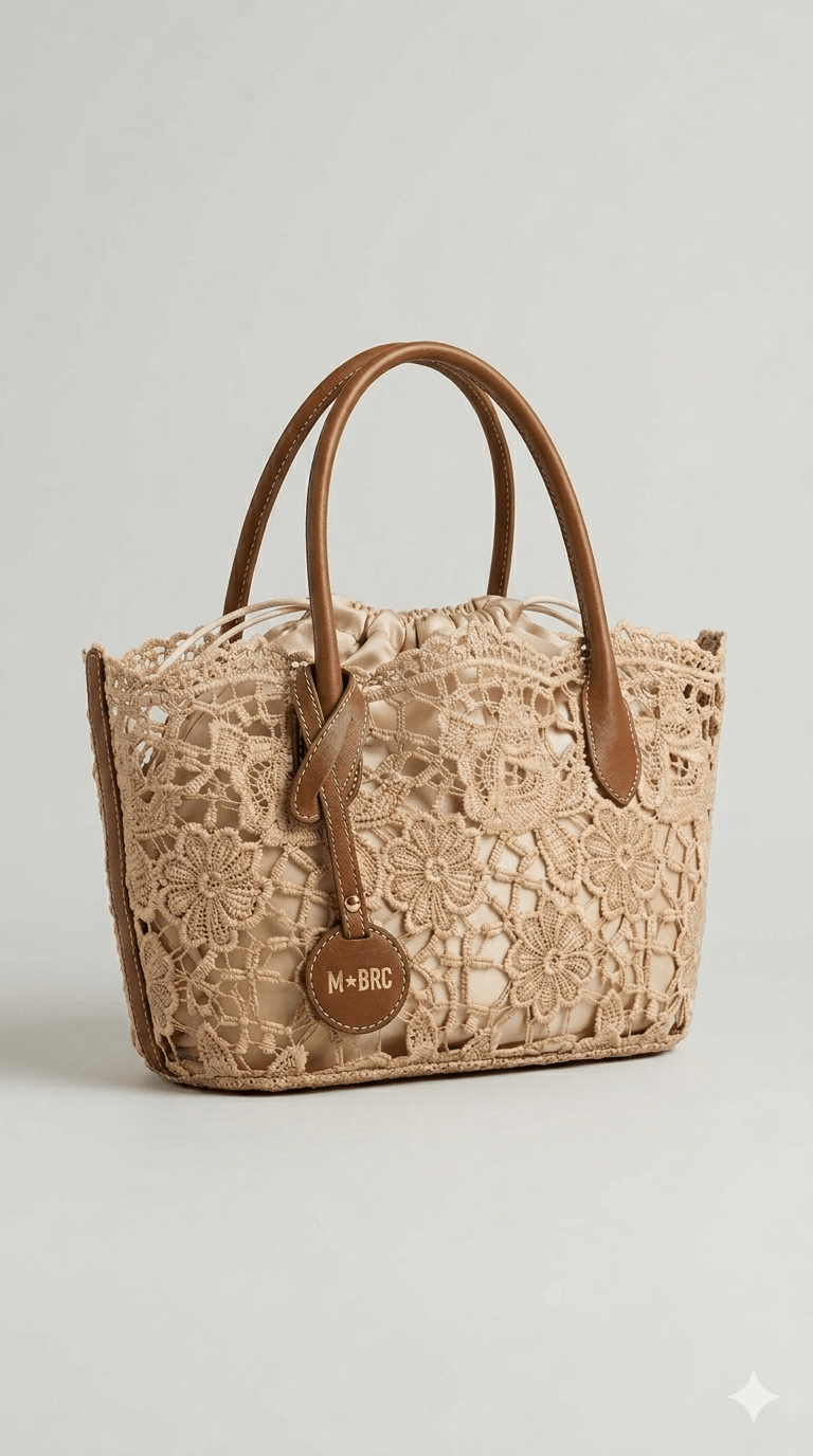 Borsa MBRC in tessuto linea macramè - Malerba Showroom
