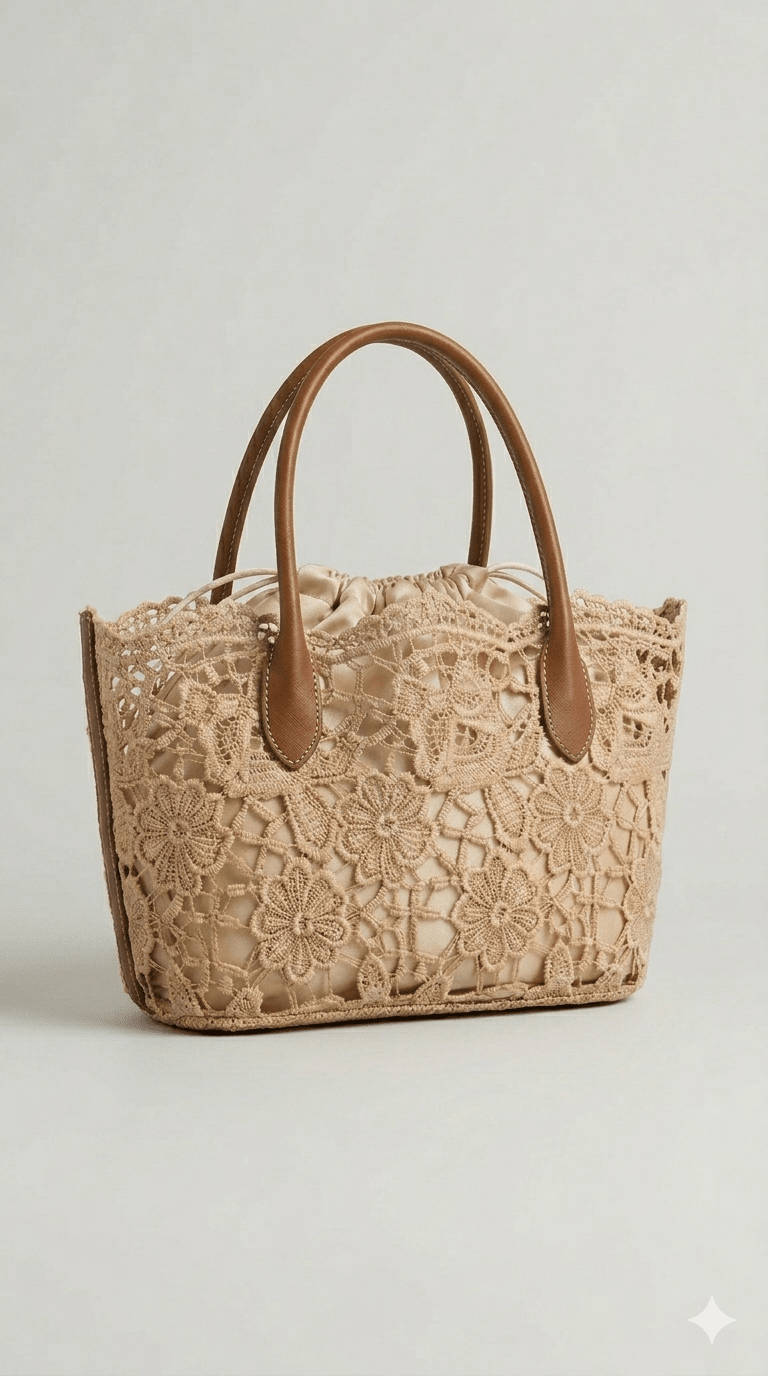 Borsa MBRC in tessuto linea macramè - Malerba Showroom