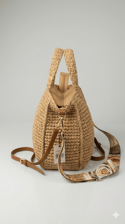 Borsa MBRC in tessuto linea raffia - Malerba Showroom