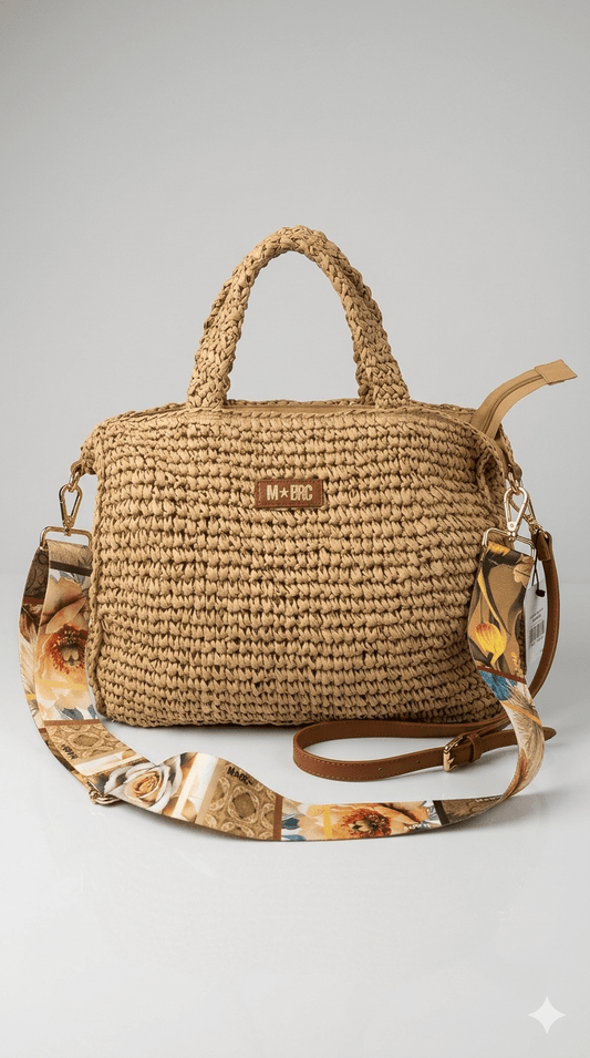 Borsa MBRC in tessuto linea raffia - Malerba Showroom
