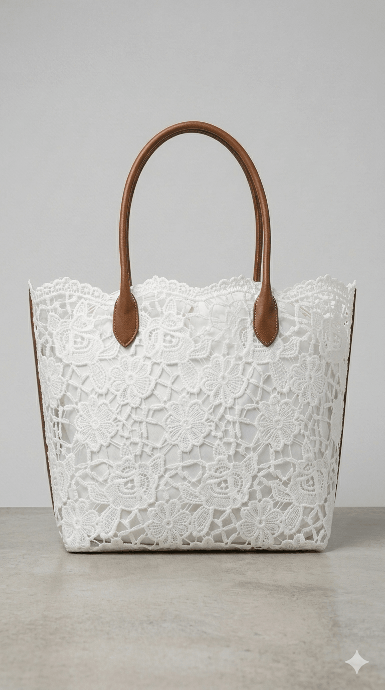 Borsa MBRC tessuto macramè - Malerba Showroom