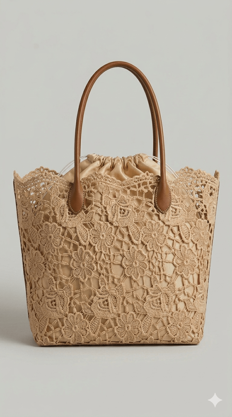 Borsa MBRC tessuto macramè - Malerba Showroom