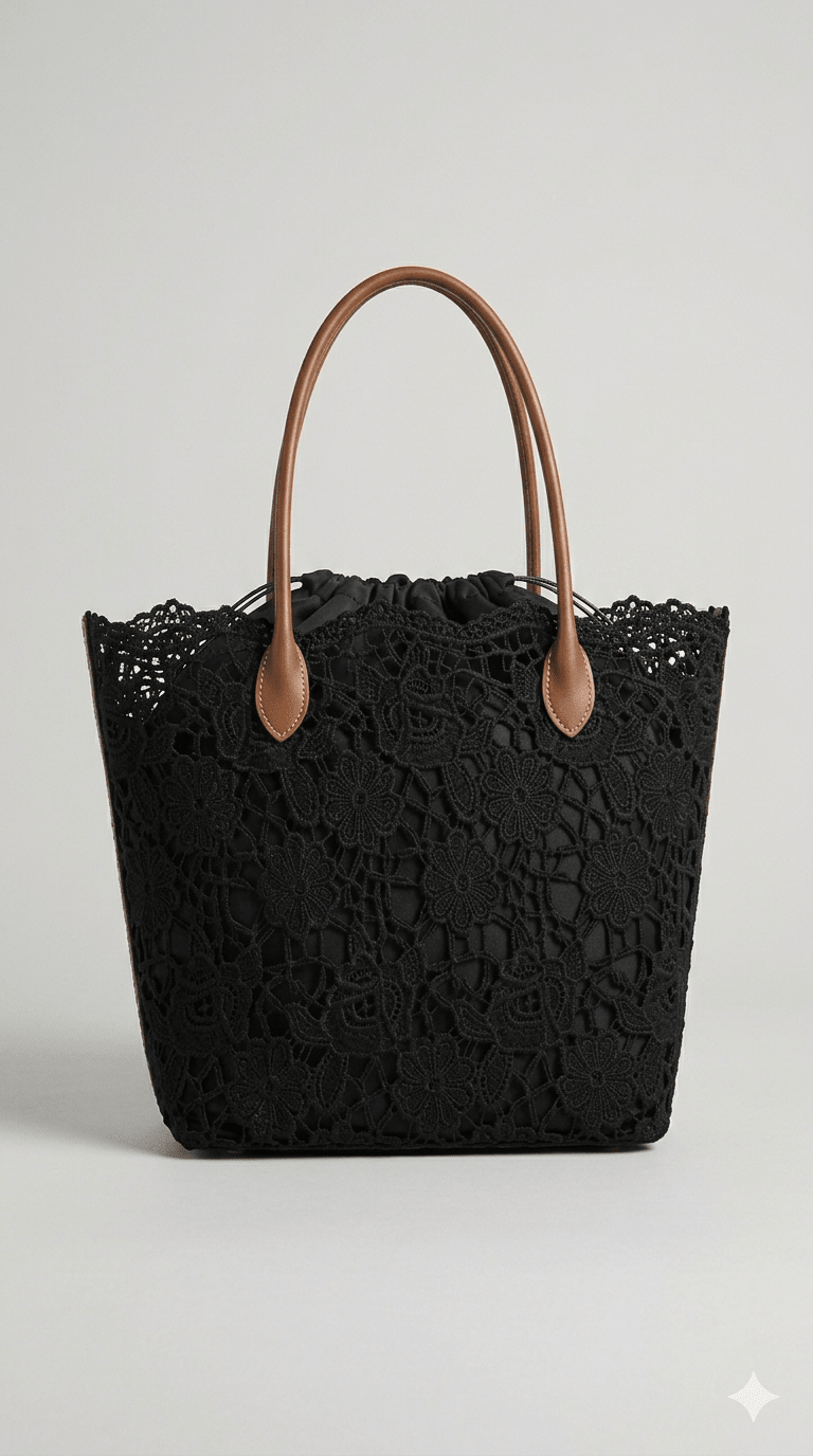 Borsa MBRC tessuto macramè - Malerba Showroom