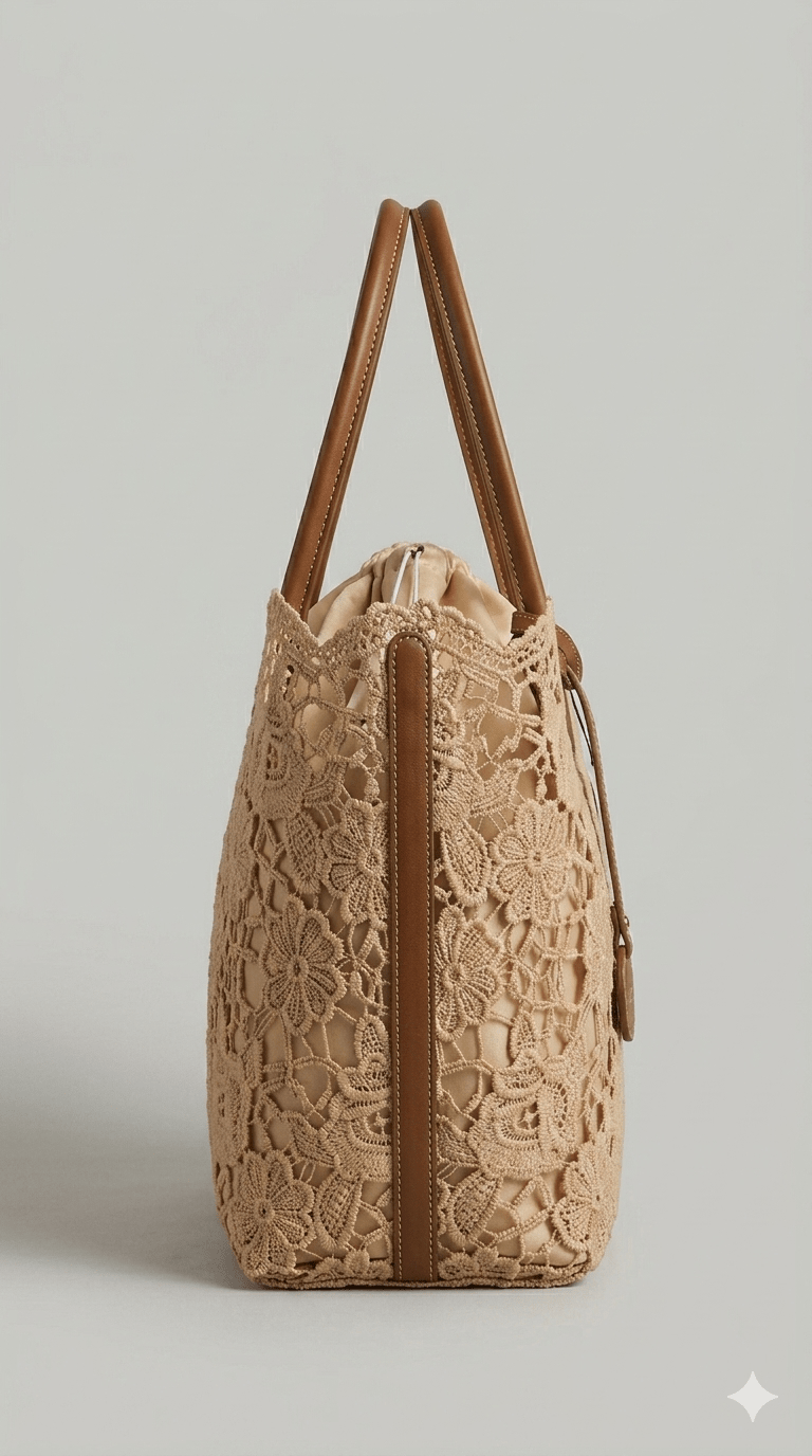 Borsa MBRC tessuto macramè - Malerba Showroom