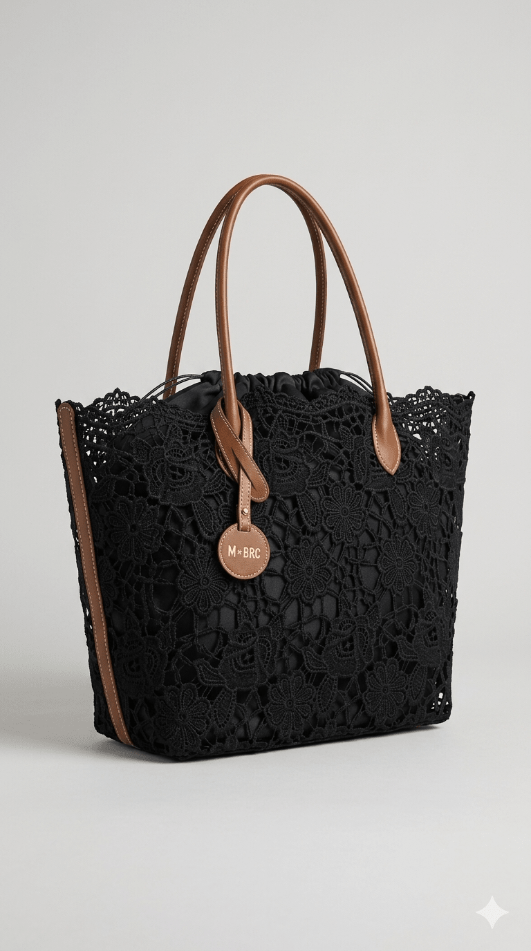 Borsa MBRC tessuto macramè - Malerba Showroom