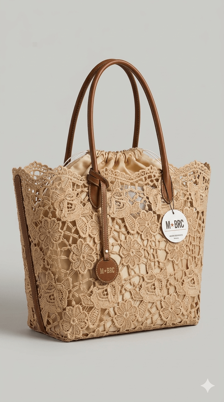 Borsa MBRC tessuto macramè - Malerba Showroom