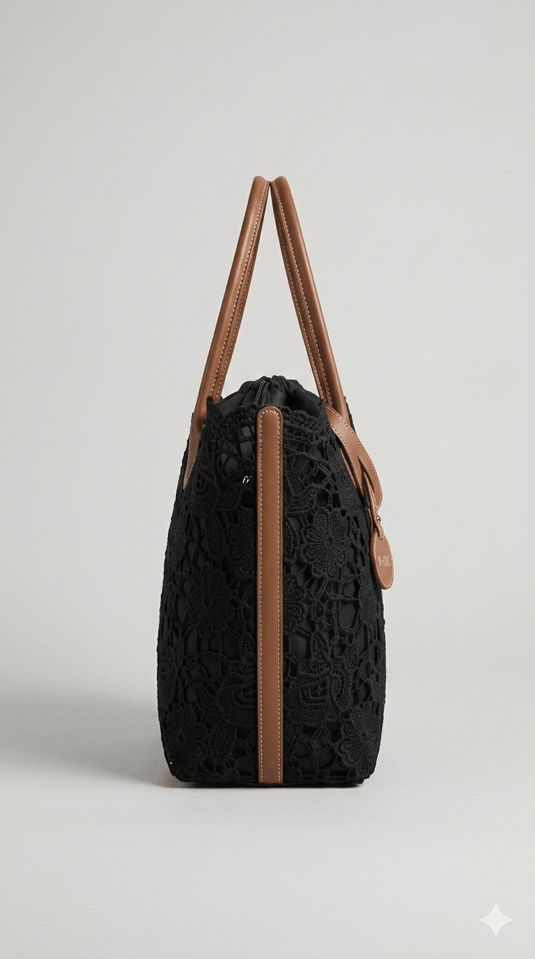 Borsa MBRC tessuto macramè - Malerba Showroom