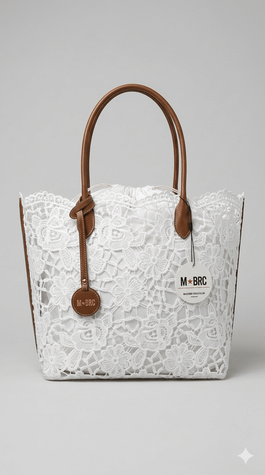 Borsa MBRC tessuto macramè - Malerba Showroom