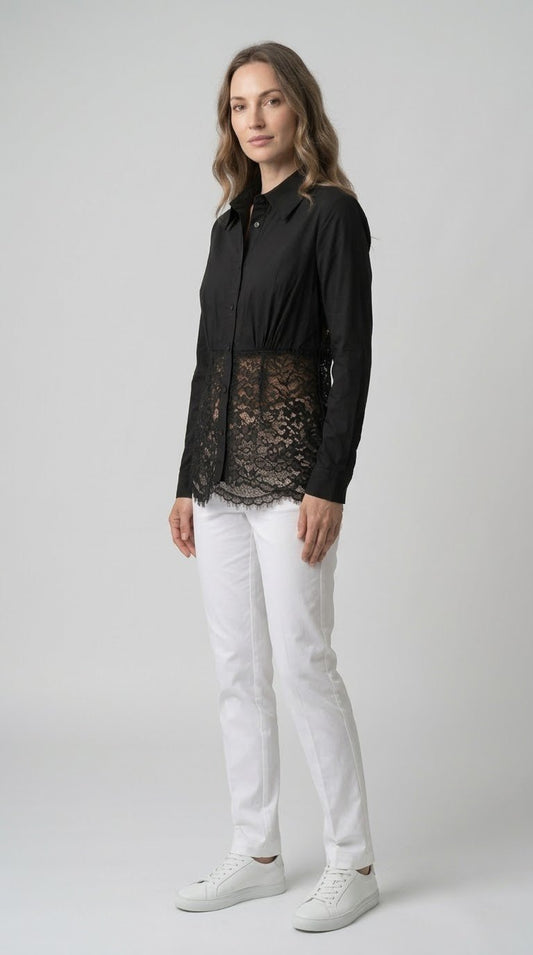 Camicia Le streghe con dettagli in pizzo 2 var. colore - Malerba Showroom