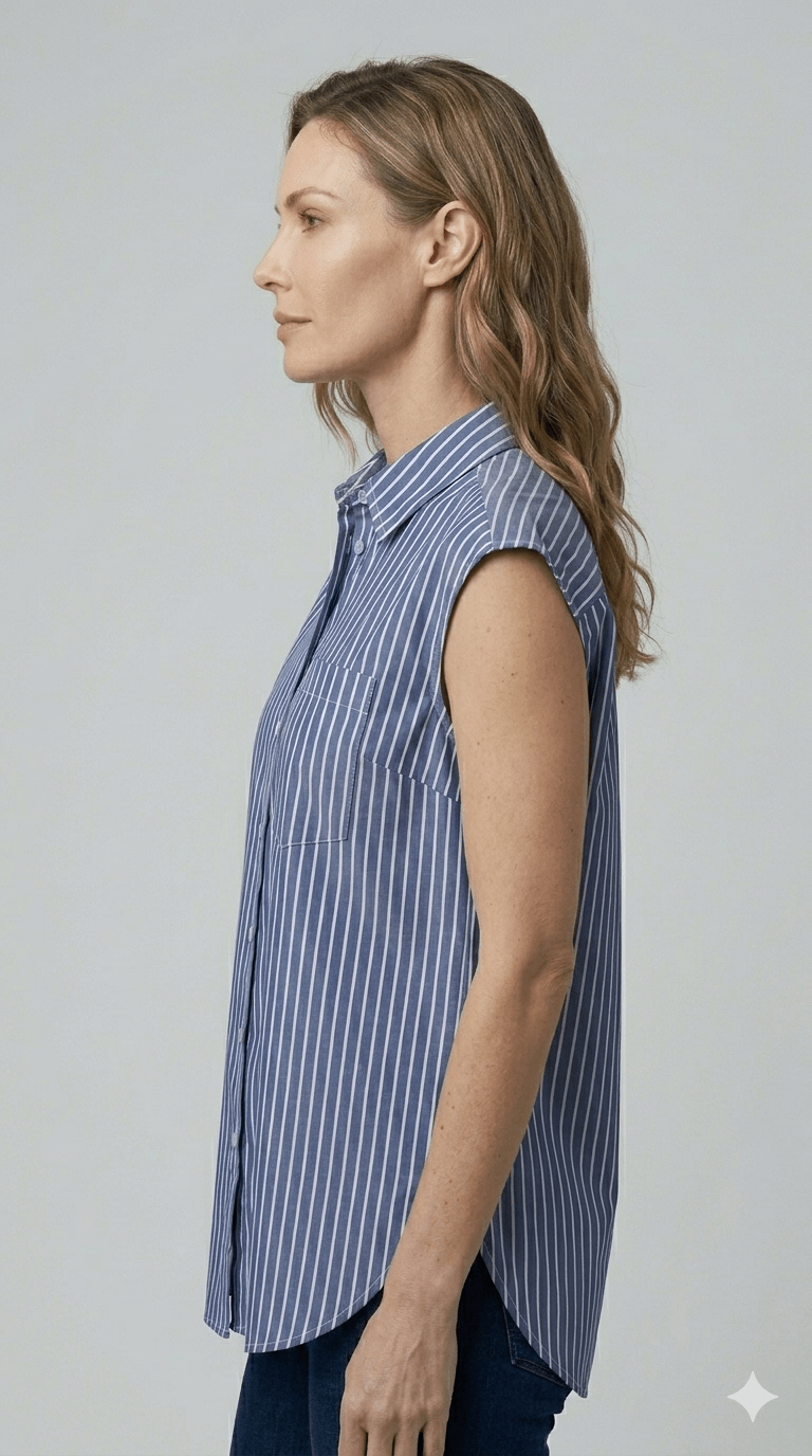Camicia Motel Azzurra/Bianca a righe - Malerba Showroom
