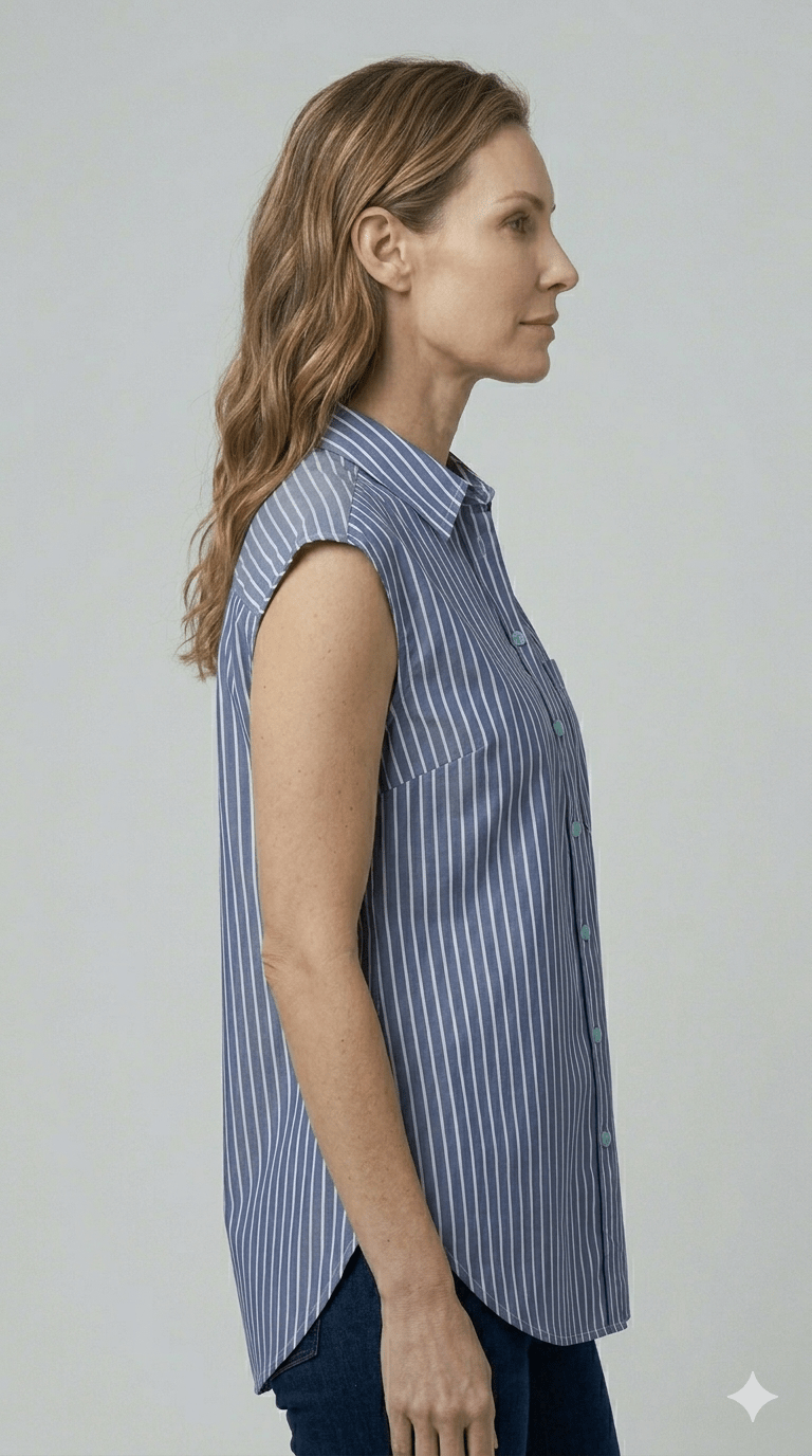 Camicia Motel Azzurra/Bianca a righe - Malerba Showroom
