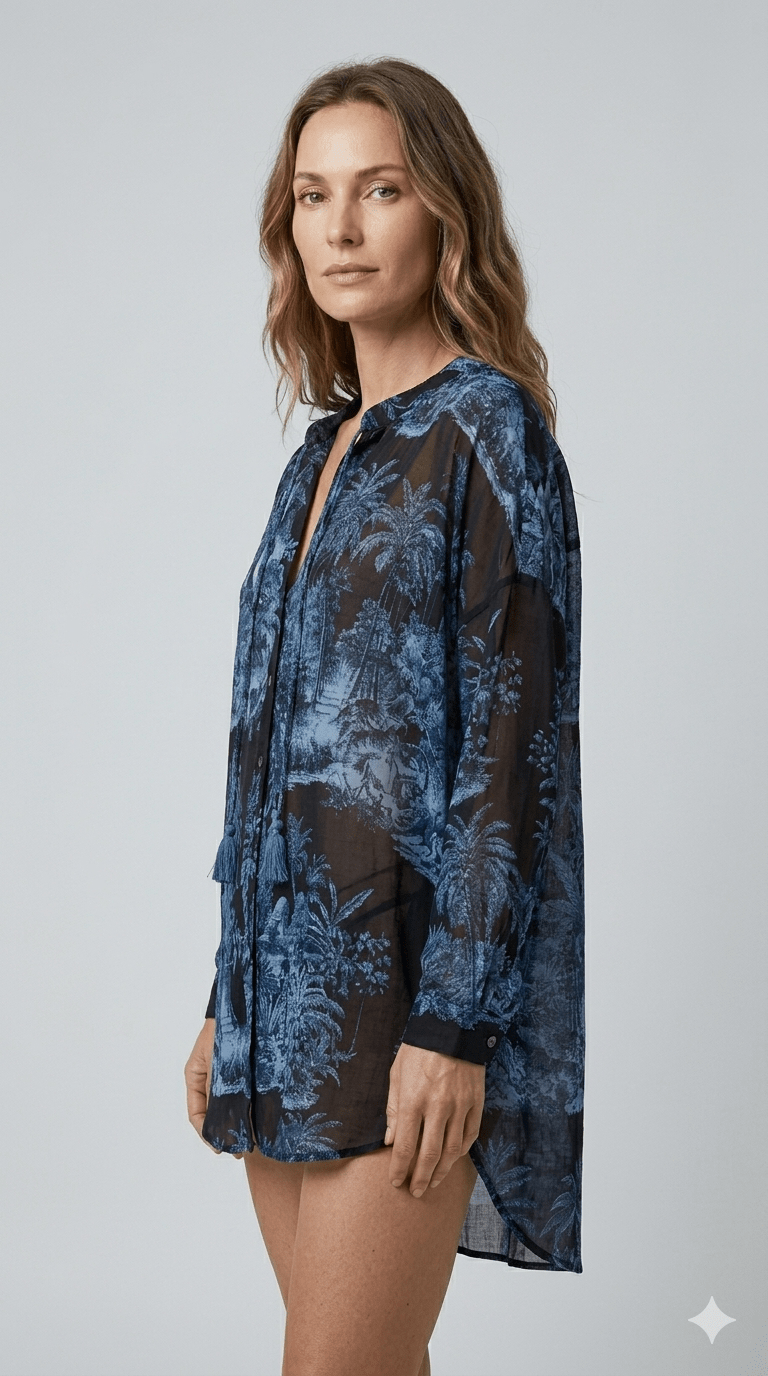 Camicia Motel Fantasia palme - Malerba Showroom