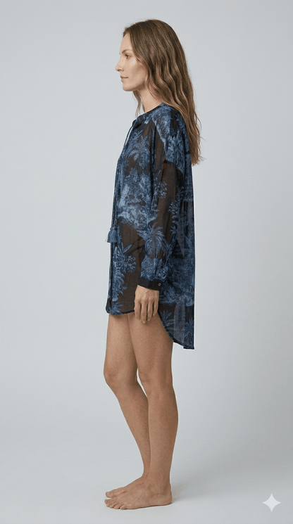 Camicia Motel Fantasia palme - Malerba Showroom