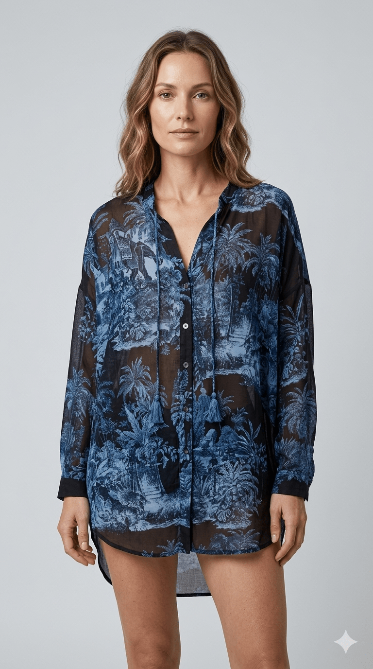 Camicia Motel Fantasia palme - Malerba Showroom