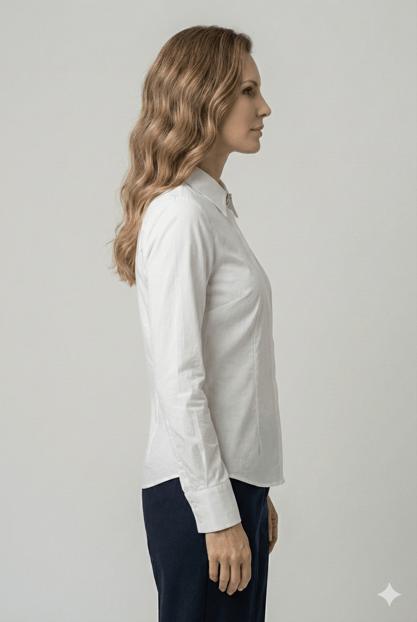 Camicia Susy Mix Bianca e Celeste - Malerba Showroom